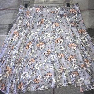 Floral skirt.